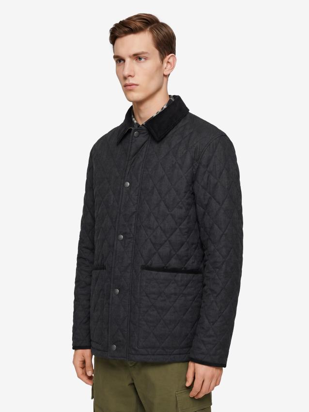 Burberry Men's Haddington Quilted Nylon Jacket in Black
