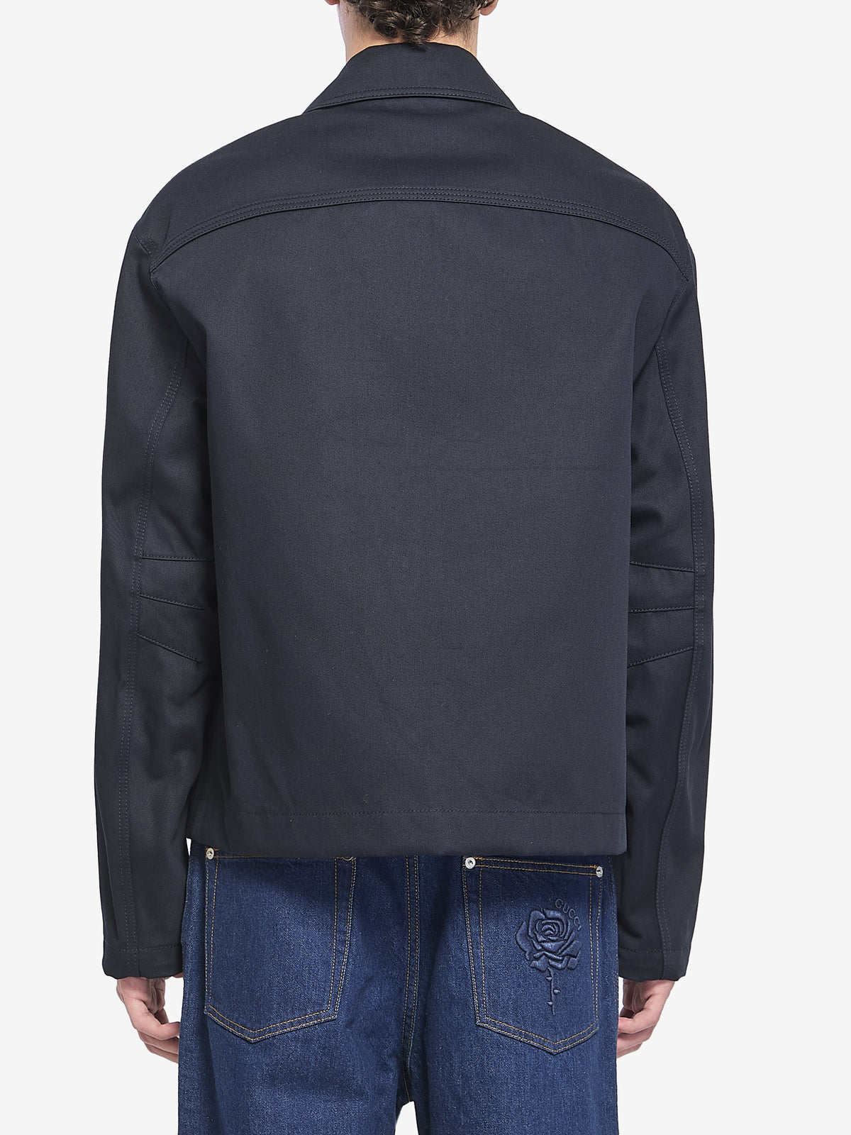 Gucci Men's Cotton Gabardine Jacket in Blue