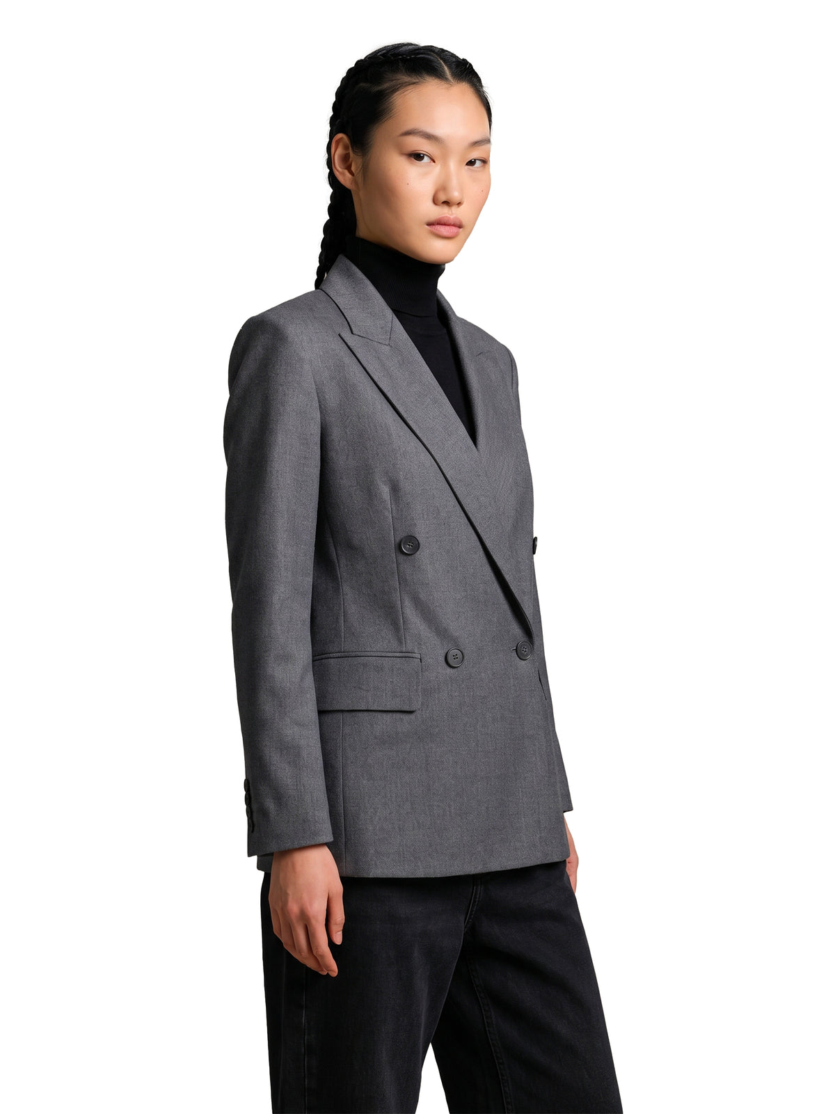 Max Mara Women's Double-breasted Scenico Jacket in Grey