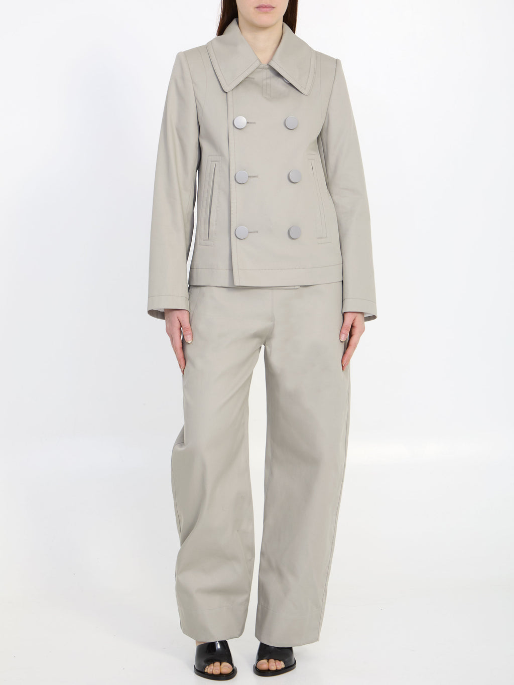 Bottega Veneta Women's Sailor Pants in Beige