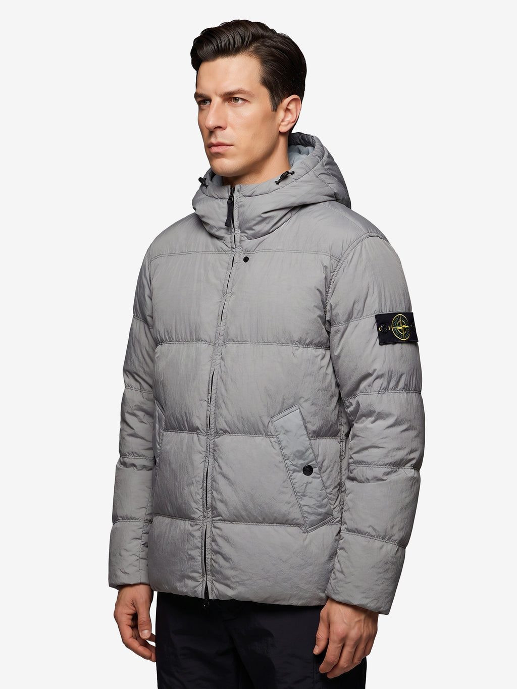 Stone Island Men's Crinkle Reps NY Down Jacket in Grey