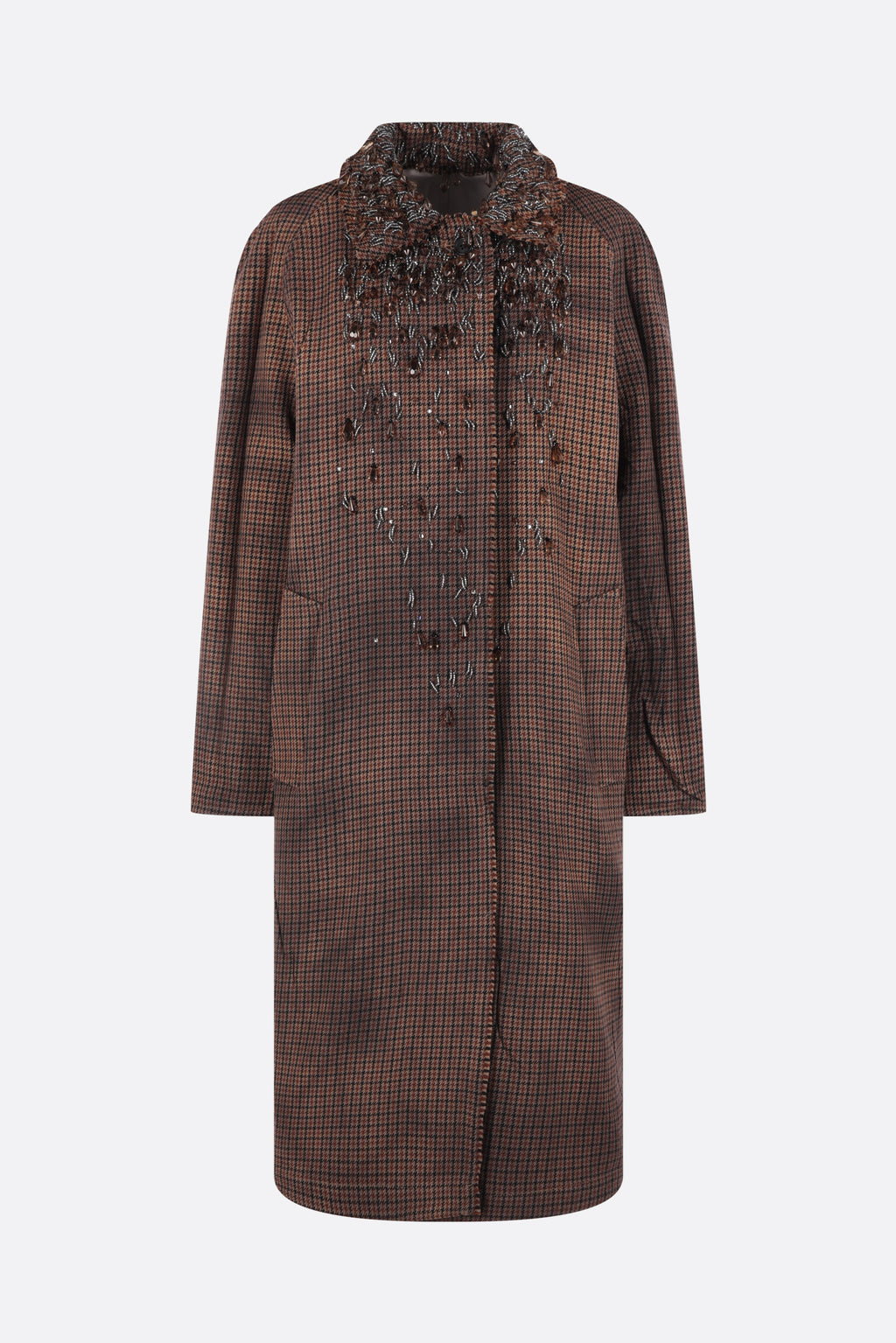 Prada Women's Coat in Acciaio/Tobacco