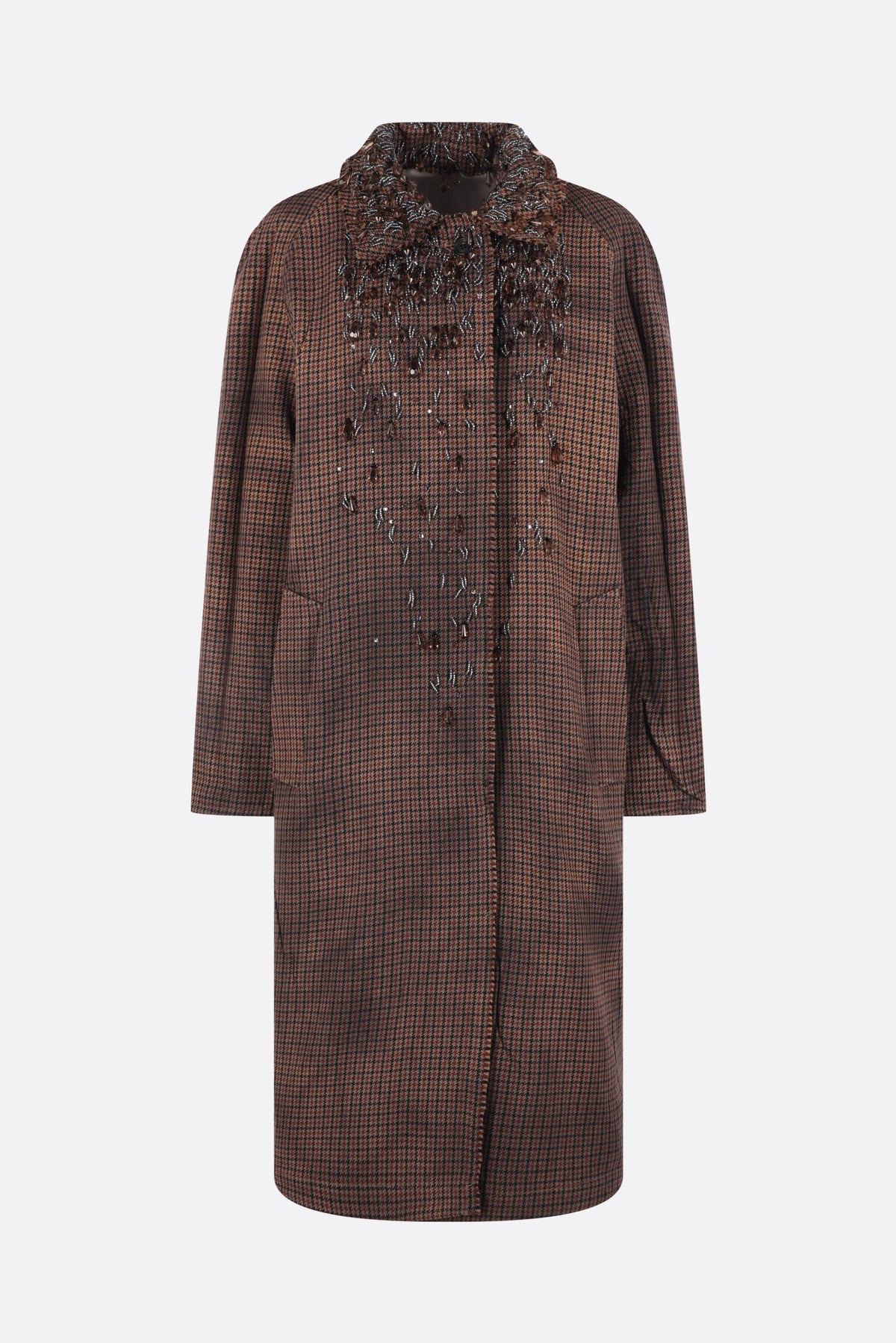 Prada Women's Coat in Acciaio/Tobacco