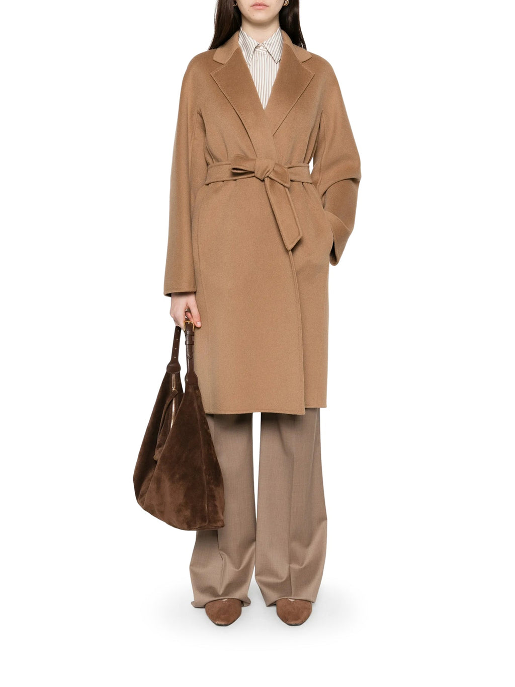 Max Mara Women's ACERI CASHMERE ROBE COAT in Camel
