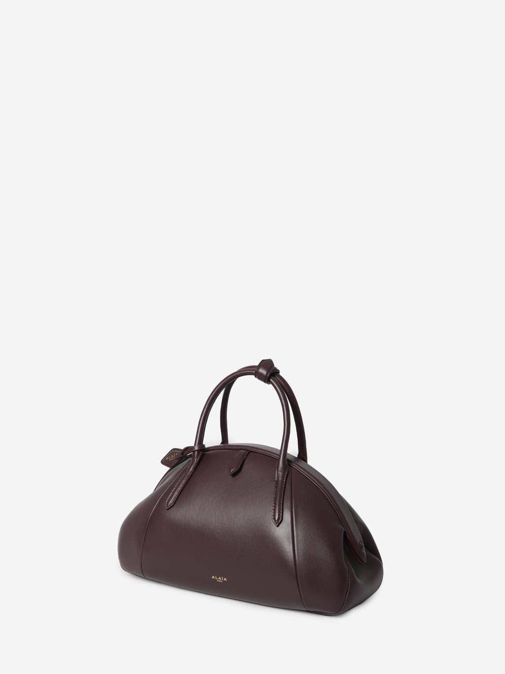 Alaia Women's Burgundy Top Handle Leather Bag in Bordeaux