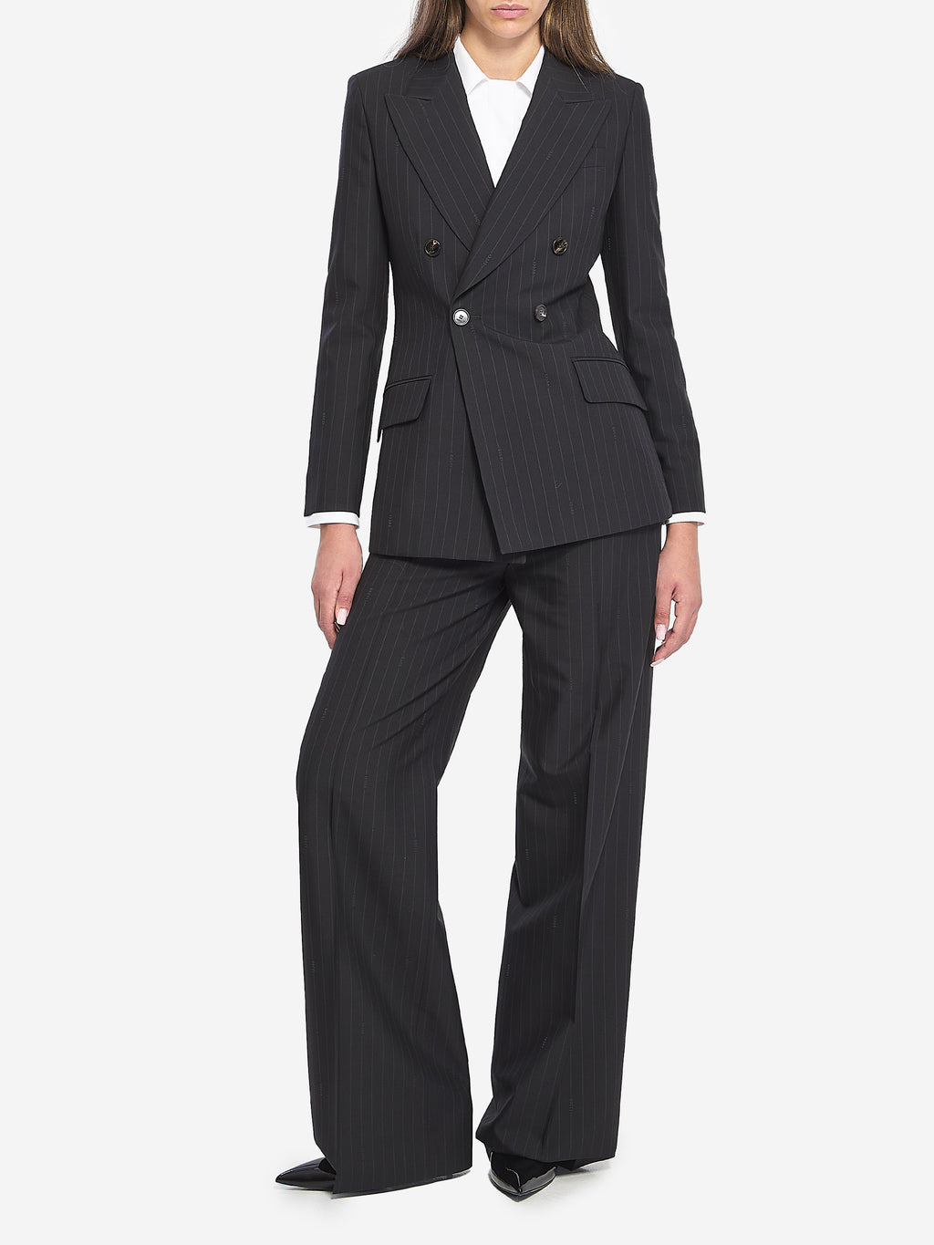 Gucci Women's Double-breasted Wool Jacket in Black