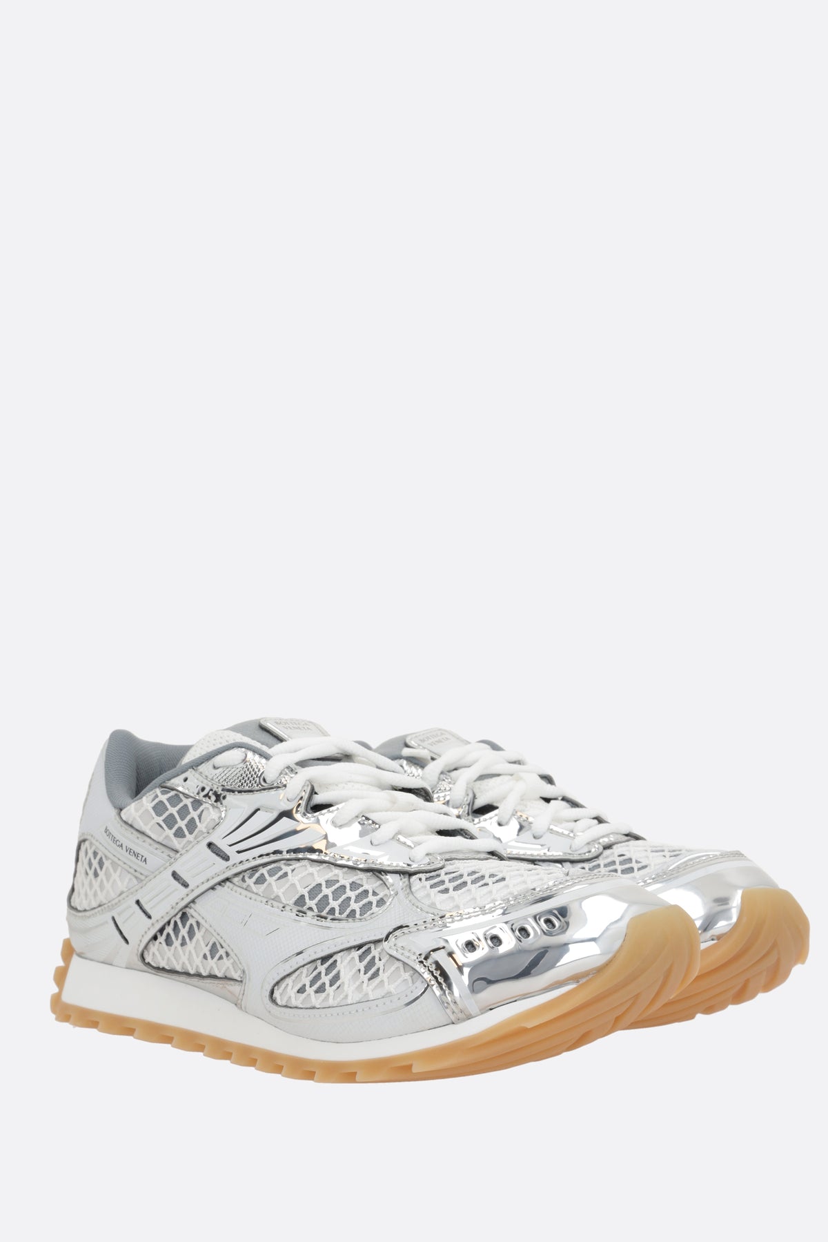 Bottega Veneta Women's Sneakers in Silver/White
