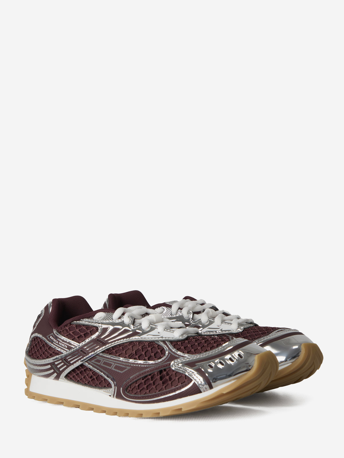 Bottega Veneta Men's Barolo Orbit Sneakers in Bordeaux