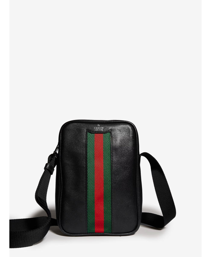 Gucci Men's Mini Bag with Web Detail in Black