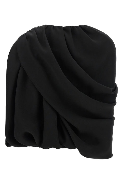 Balenciaga Women's 'Mantella' Silk Top in Black