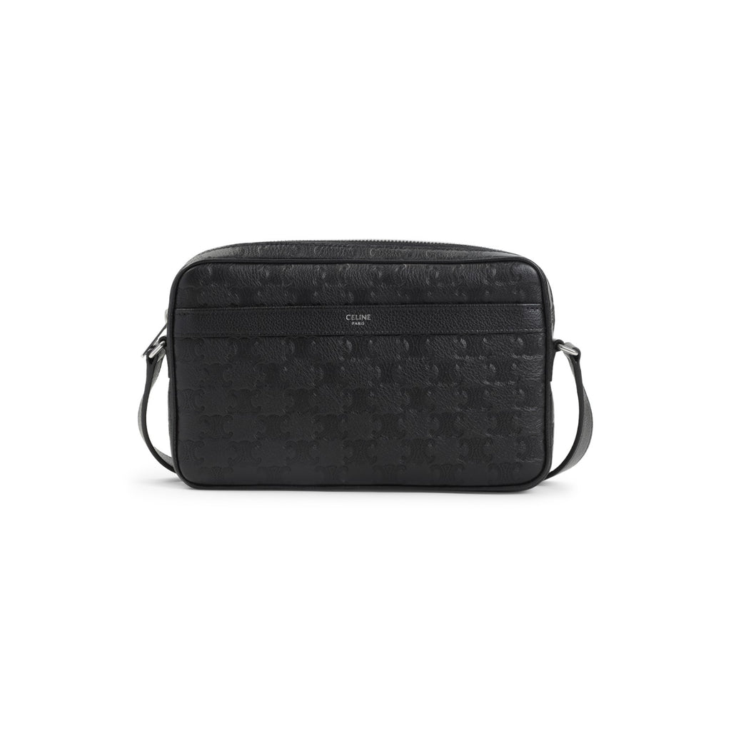 Celine Men's Horizontal Leather Messenger Bag in Black - view 2