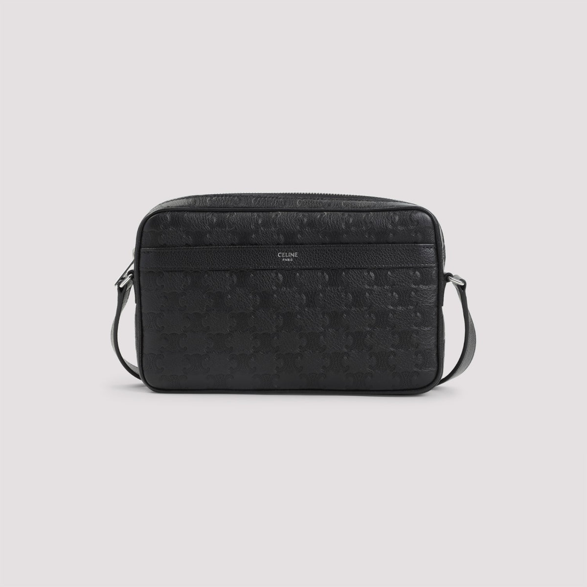 Celine Men's Horizontal Leather Messenger Bag in Black - view 3
