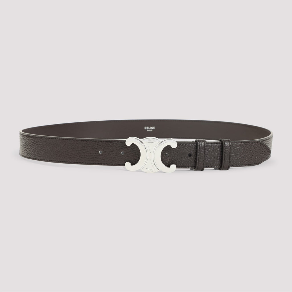 Celine Men's Calf Leather Belt in Brown - view 1