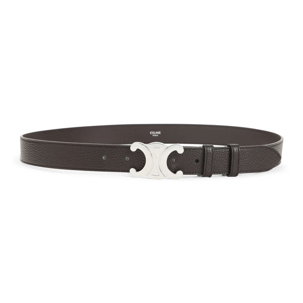 Celine Men's Calf Leather Belt in Brown - view 2