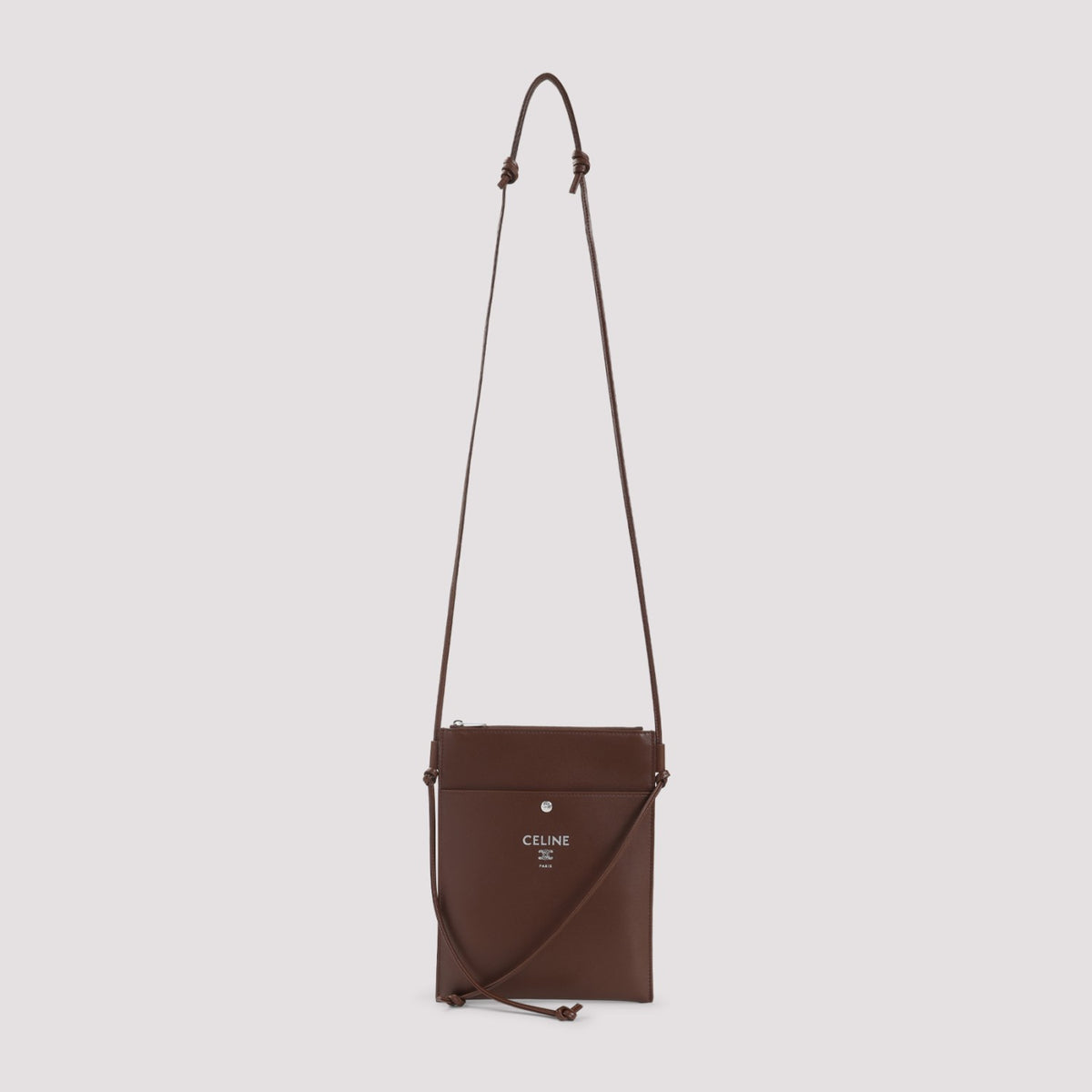 Celine Men's Lambskin Pouch in Brown - view 1