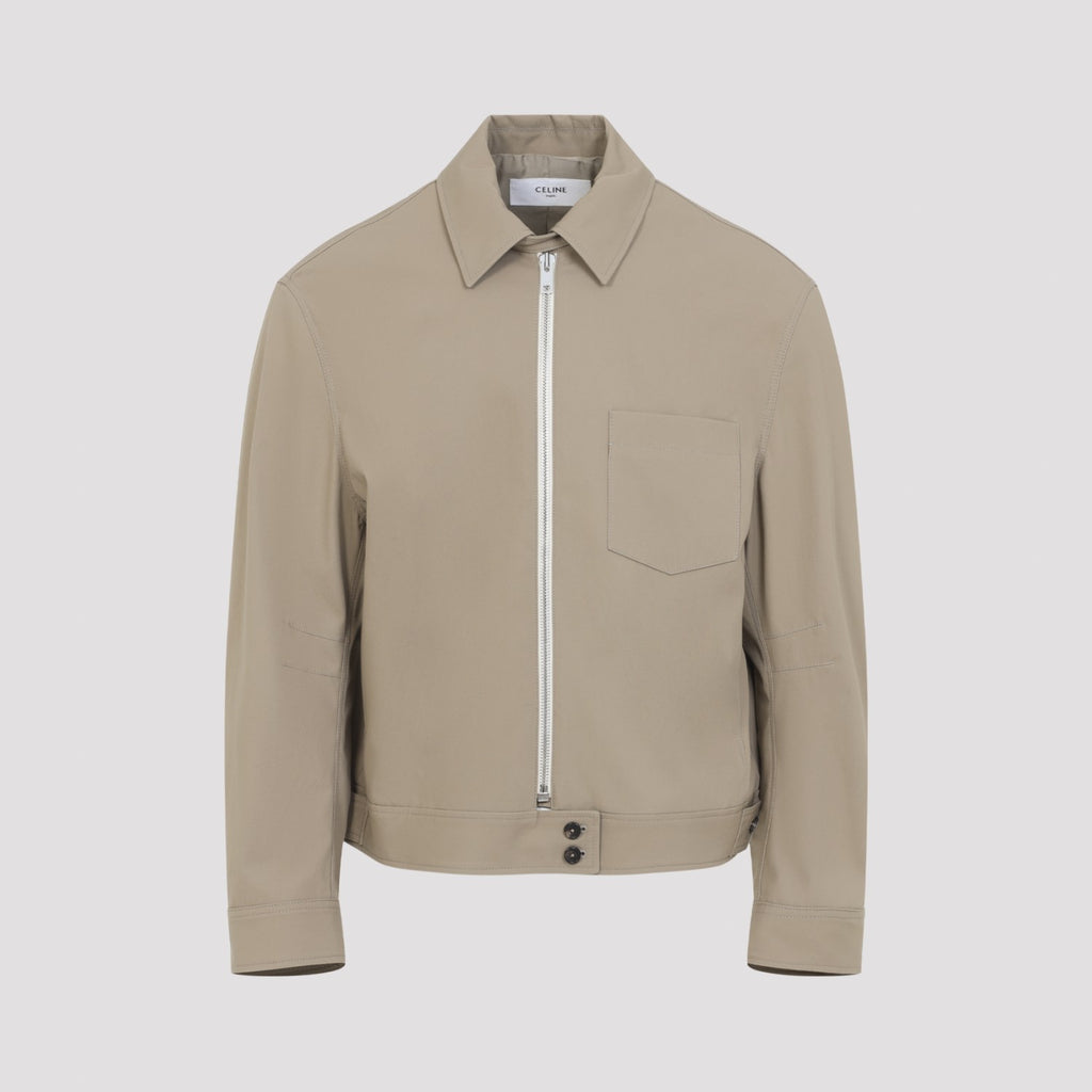 Celine Men's Cotton Jacket in Beige - view 1