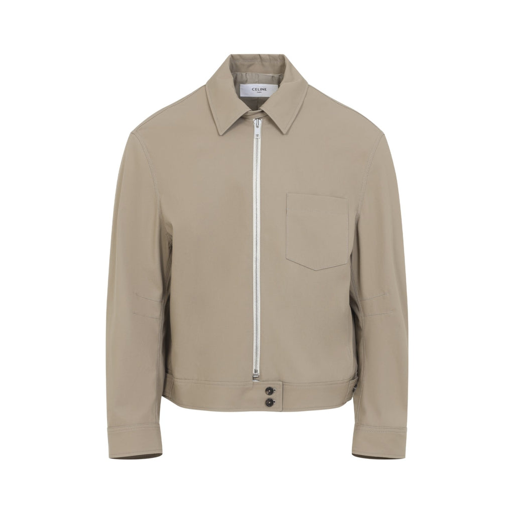 Celine Men's Cotton Jacket in Beige - view 2