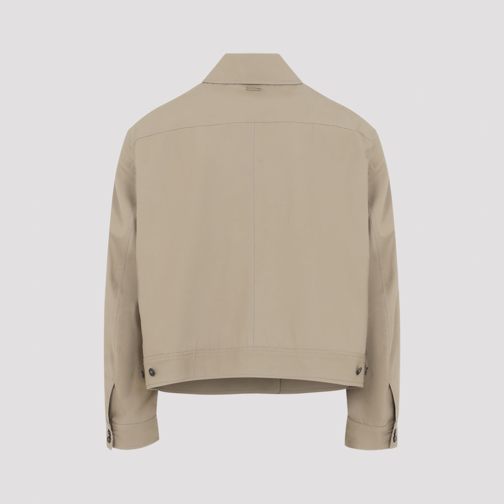 Celine Men's Cotton Jacket in Beige - view 3