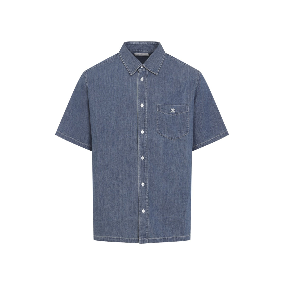 Celine Men's Cotton Bowling Shirt in Blue - view 2