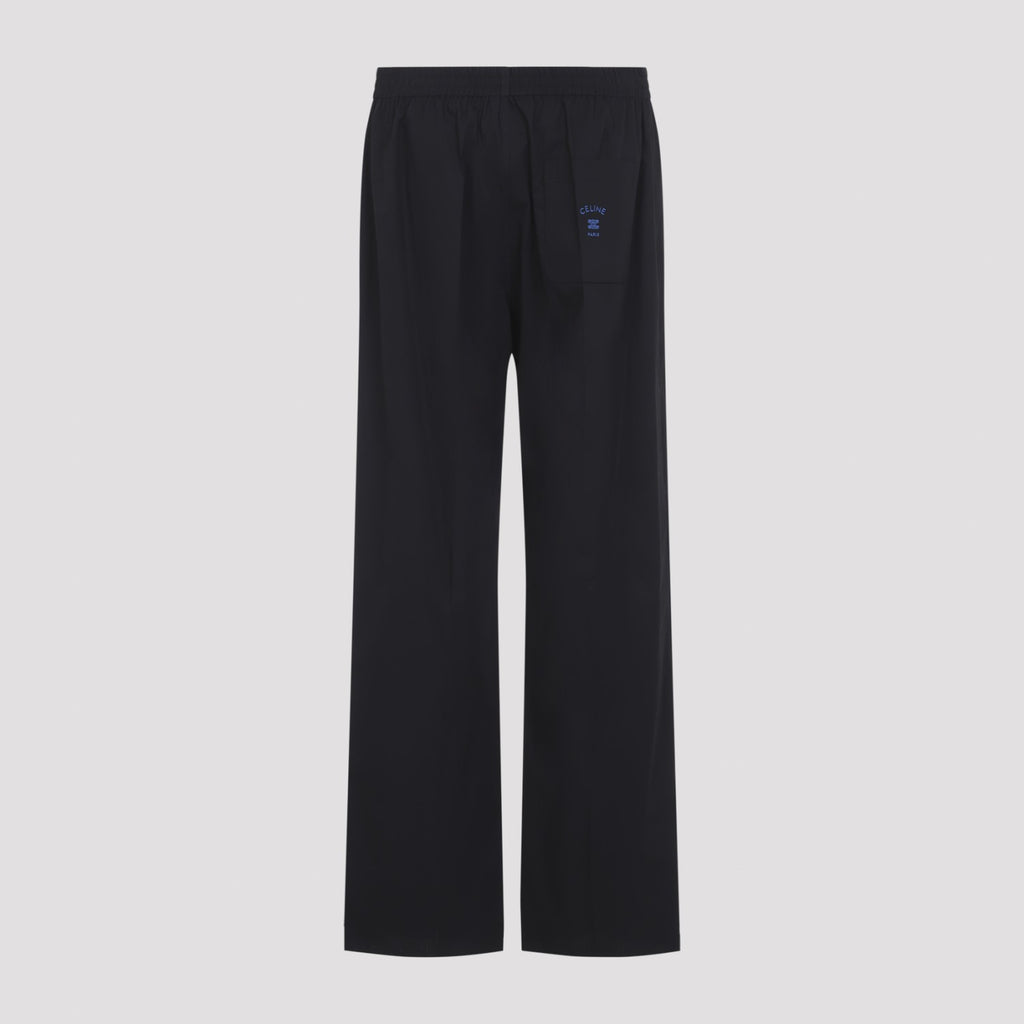 Celine Men's Cotton Linen Trousers in Black - view 3