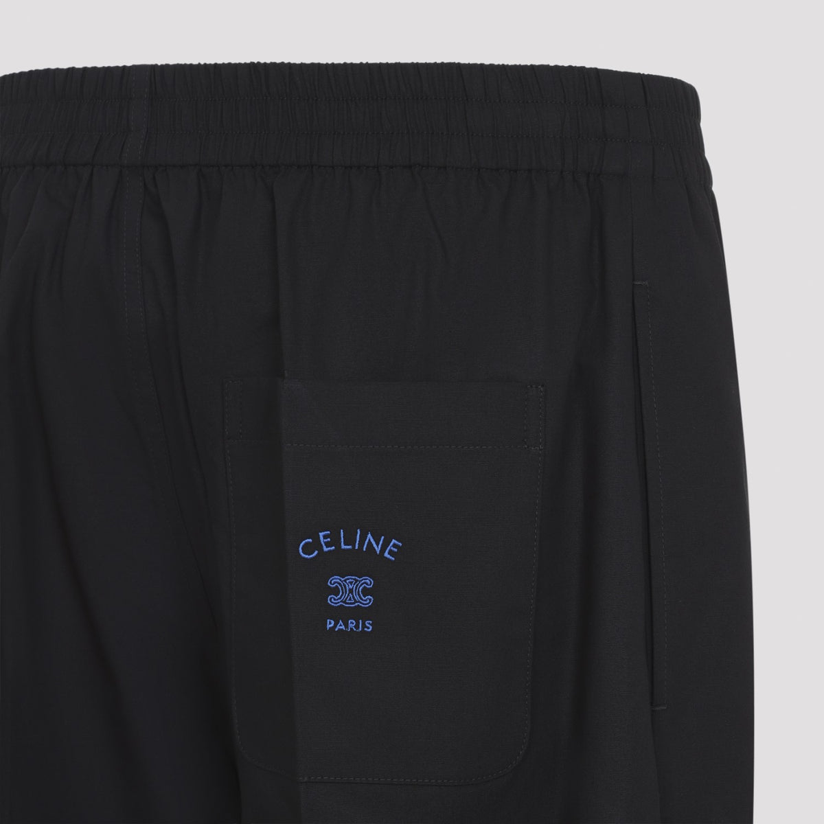 Celine Men's Cotton Linen Trousers in Black - view 4