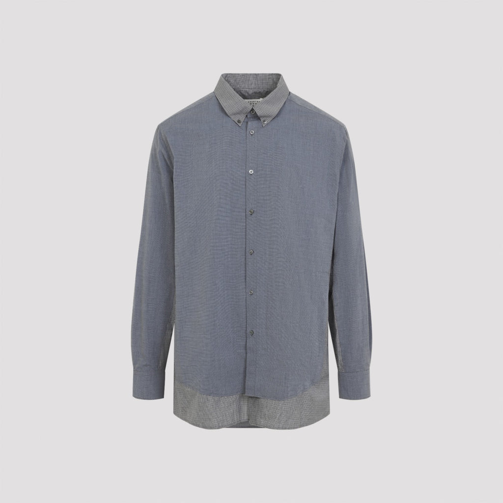 Maison Margiela Men's Cotton Double Shirt in Blue - view 1