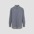 Maison Margiela Men's Cotton Double Shirt in Blue - view 1