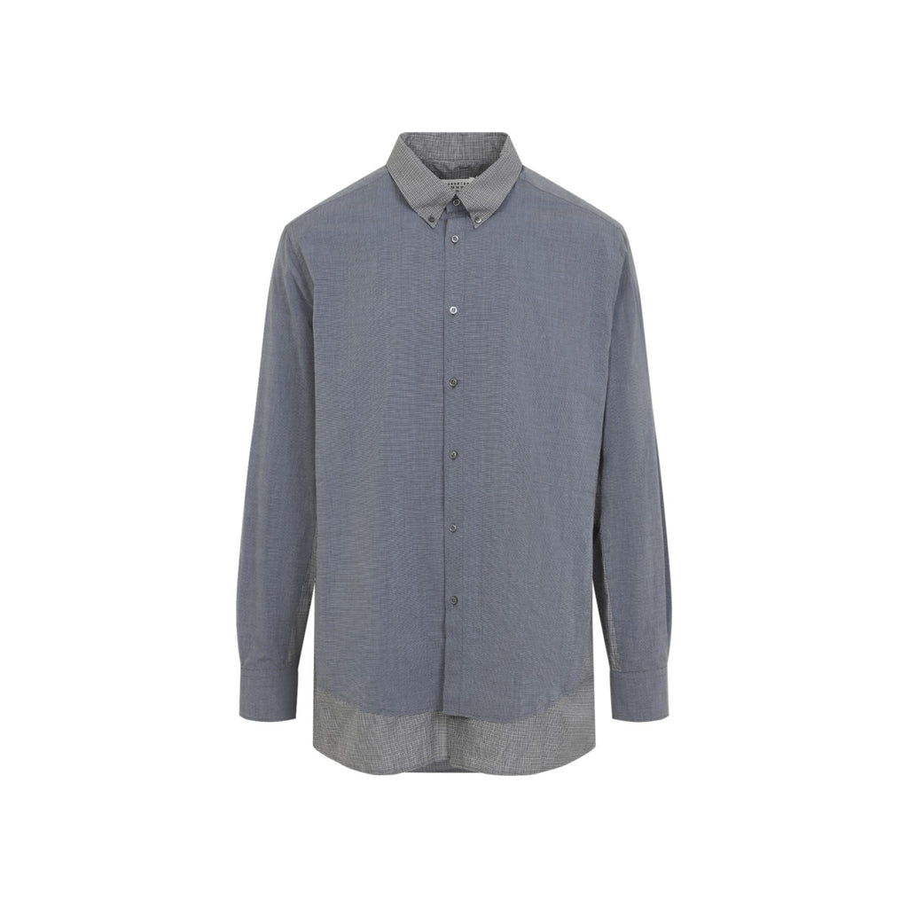 Maison Margiela Men's Cotton Double Shirt in Blue - view 2