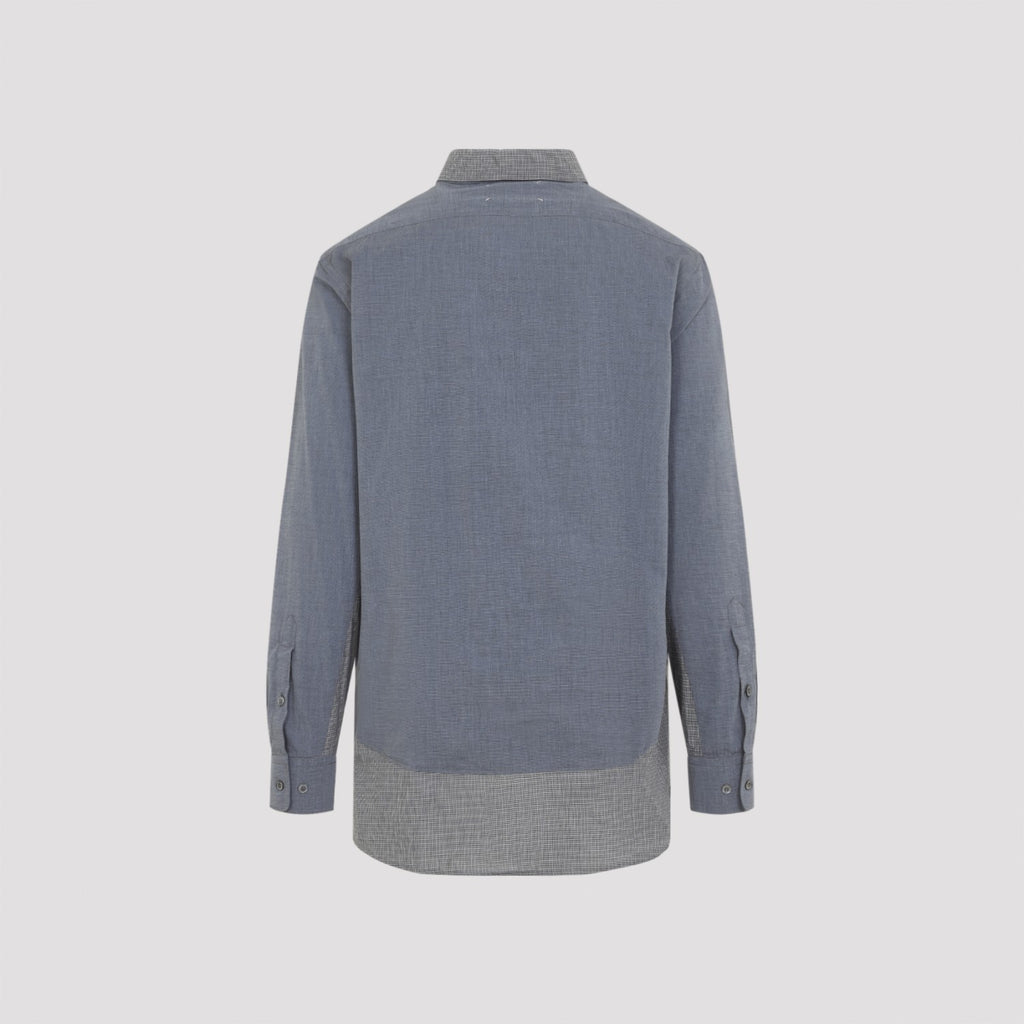 Maison Margiela Men's Cotton Double Shirt in Blue - view 3