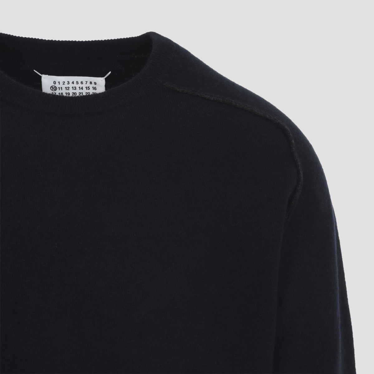 Maison Margiela Men's Lambswool Sweater in Navy - view 4