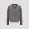 Maison Margiela Men's Wool Fused Knit Sweater in Ecru - view 1