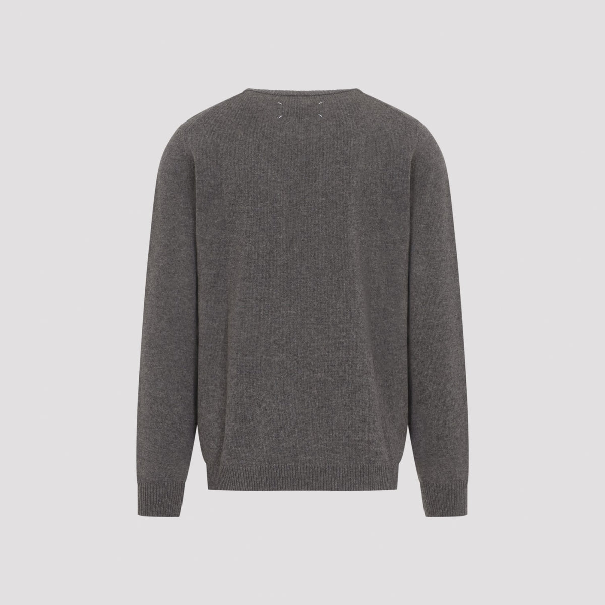 Maison Margiela Men's Wool Fused Knit Sweater in Ecru - view 3