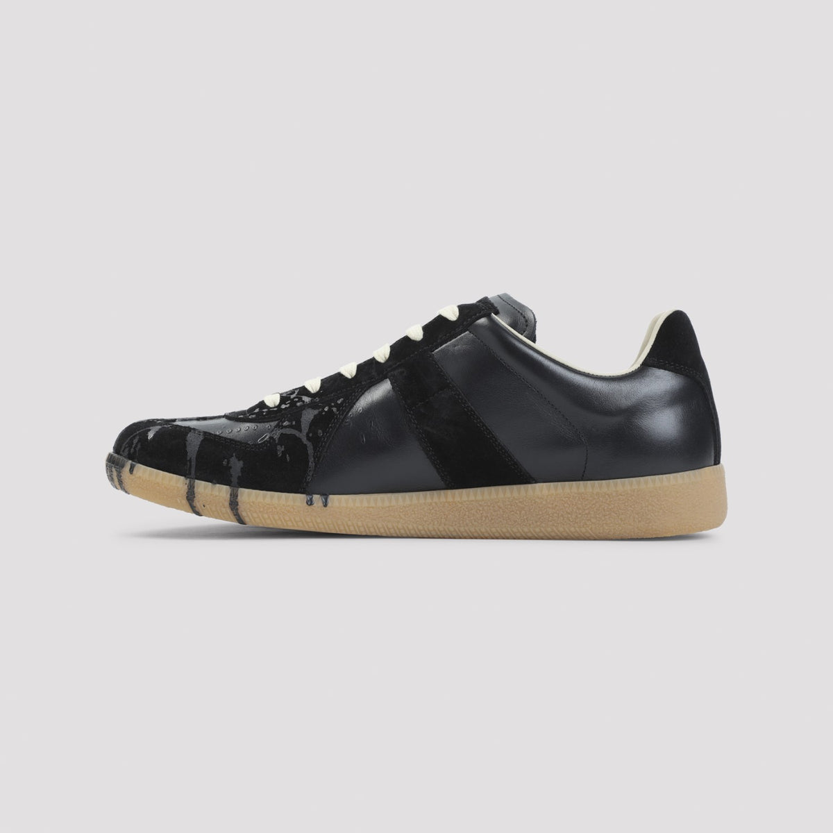 Maison Margiela Men's Leather Replica Sneakers in Black - view 4