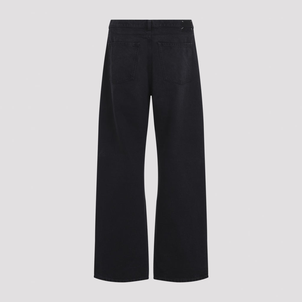 Maison Margiela Men's Cotton Trousers in Black - view 3