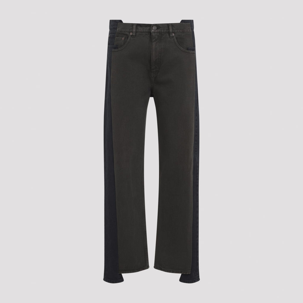 Maison Margiela Men's Cotton Spliced Pants in Black - view 1