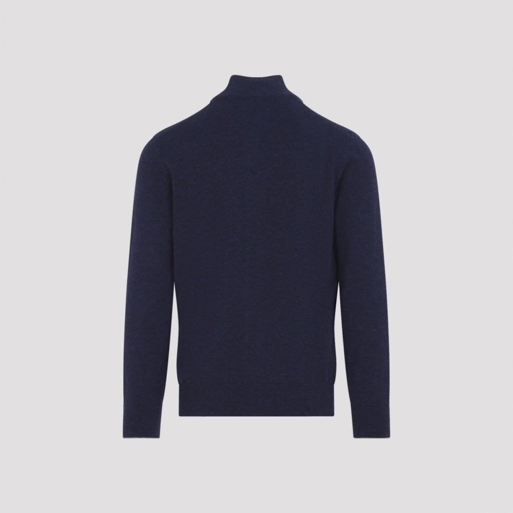 Brunello Cucinelli Men's Full Zip Cardigan in Blue - view 4