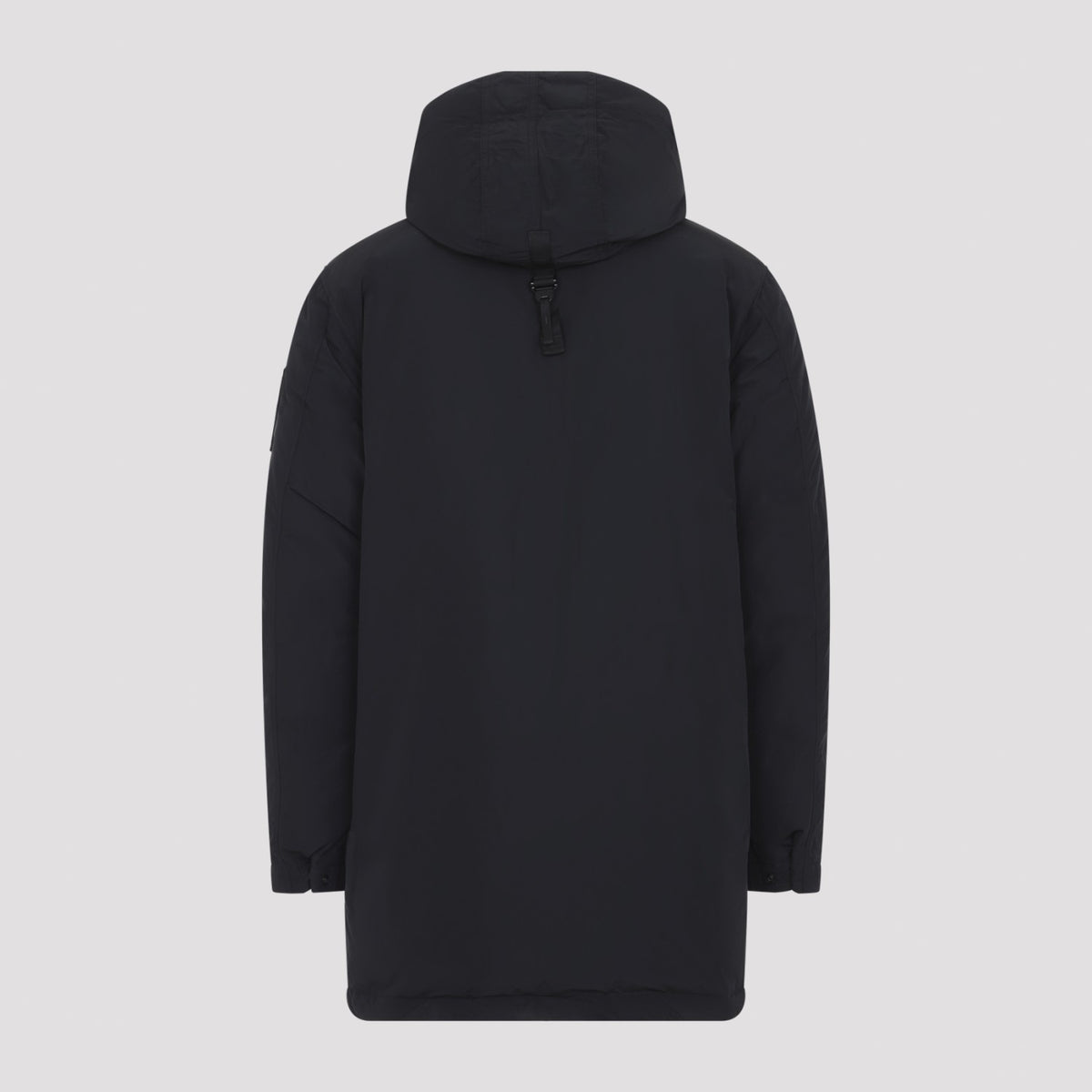 Stone Island Men's Padded Long Parka in Black Polyamide - view 4