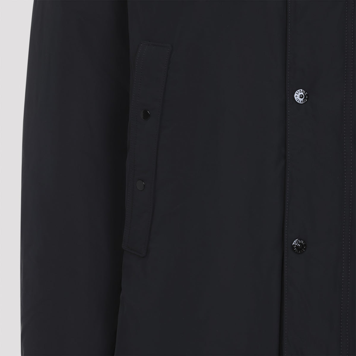 Stone Island Men's Padded Long Parka in Black Polyamide - view 5