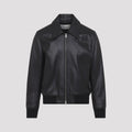 Ami Paris Men's Zipped Leather Jacket in Black - view 1