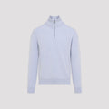 Brioni Men's Half Zip Up Sweater in Blue Pearl Cashmere - view 1