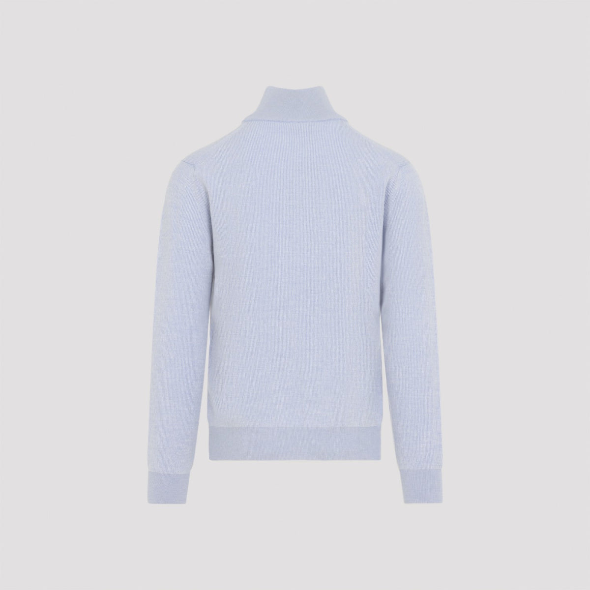 Brioni Men's Half Zip Up Sweater in Blue Pearl Cashmere - view 4