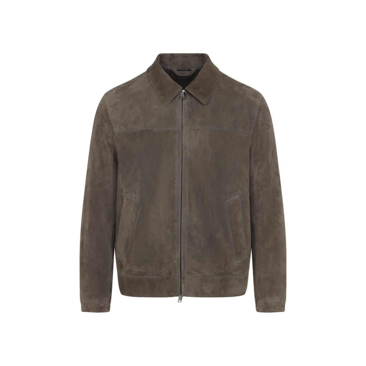 Brioni Men's Shirt Collar Blouson in Teak Leather - view 2