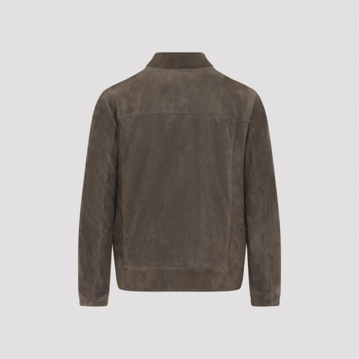 Brioni Men's Shirt Collar Blouson in Teak Leather - view 4