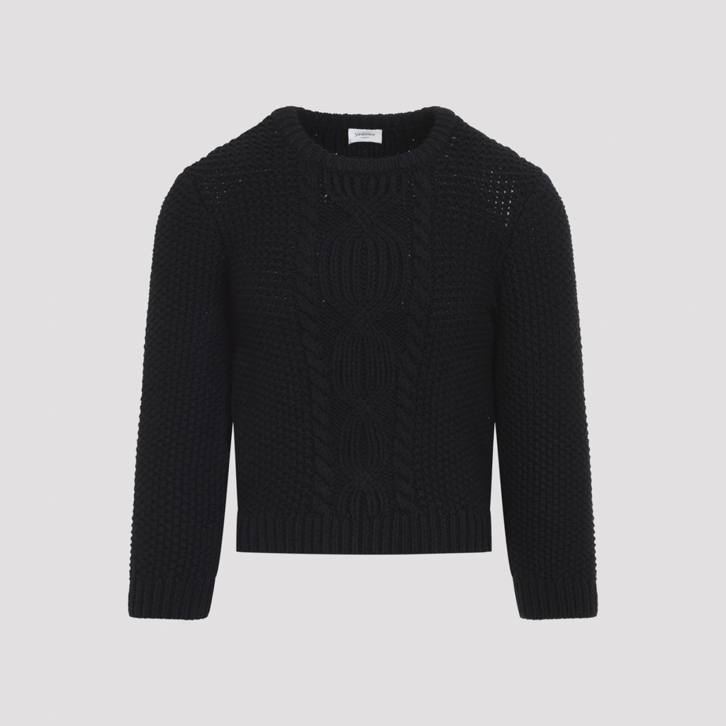 Saint Laurent Men's Wool Sweater in Noir - view 1