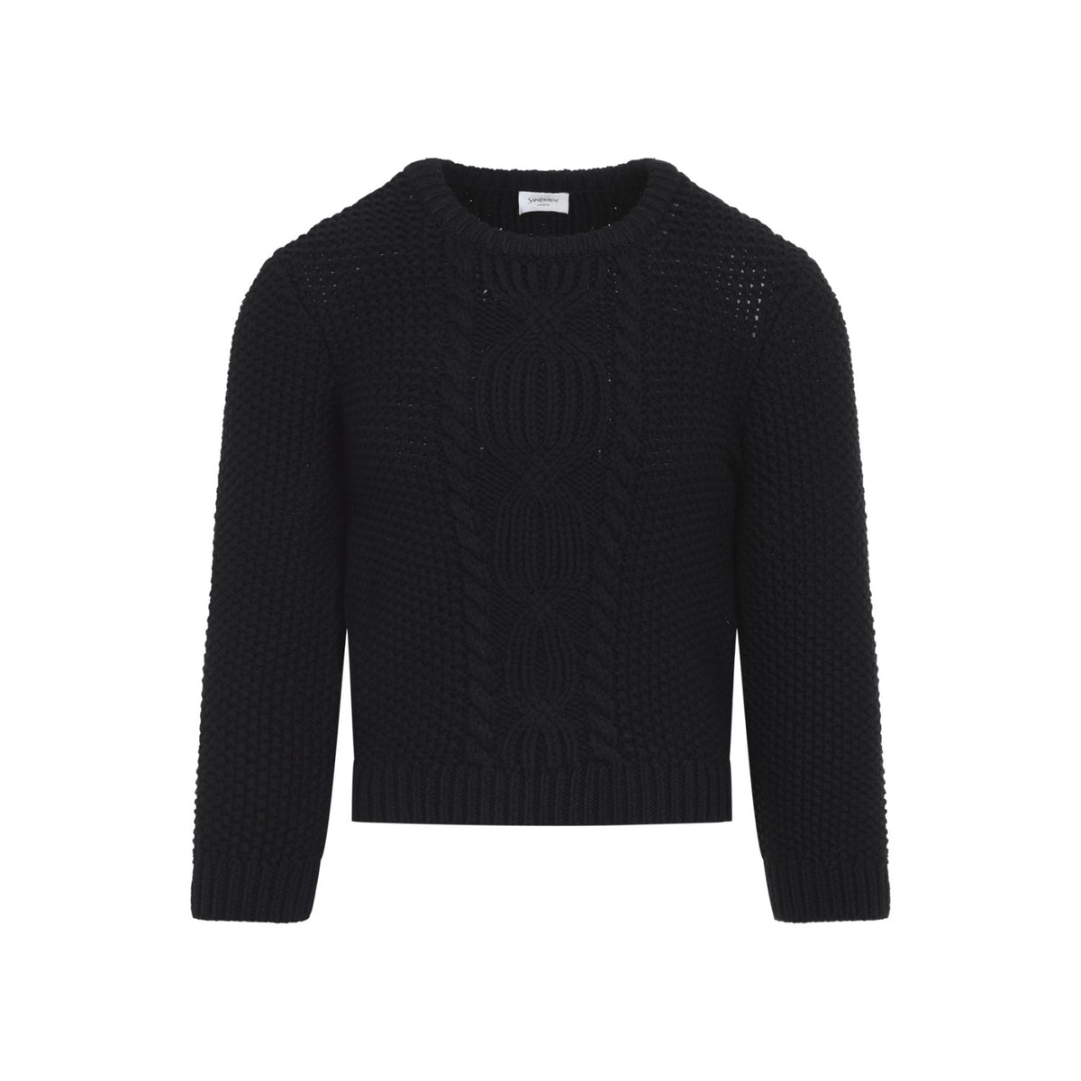 Saint Laurent Men's Wool Sweater in Noir - view 2