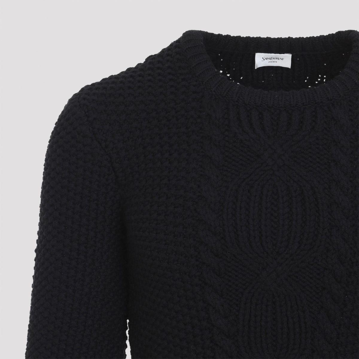Saint Laurent Men's Wool Sweater in Noir - view 5
