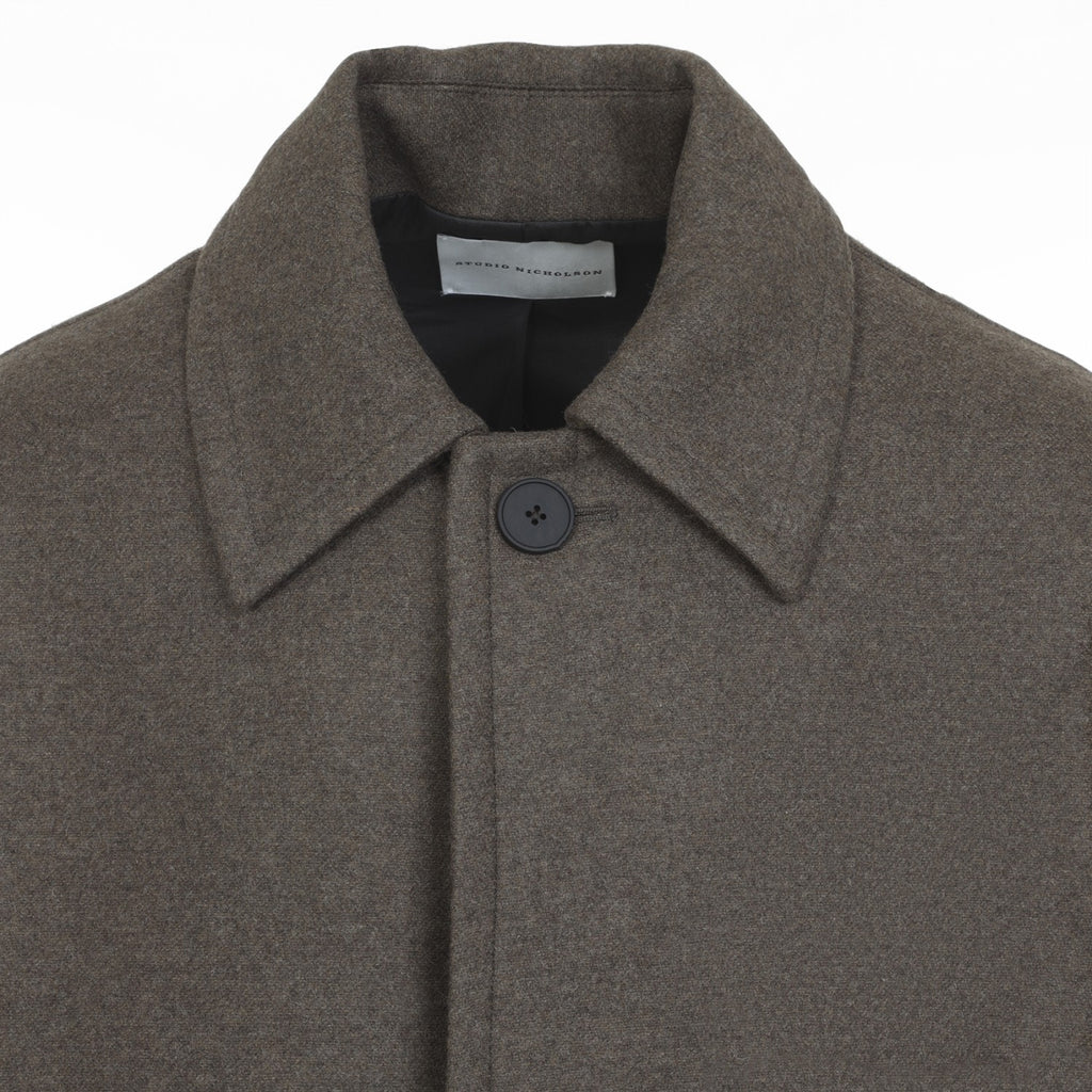 Studio Nicholson Men's Ady Overcoat in Loden Wool - view 5