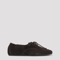 Celine Men's Suede Lace-Up Loafers in Brown - view 1