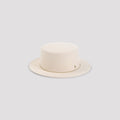 Maison Michel Augusta Wool Felt Hat in Beige Blush