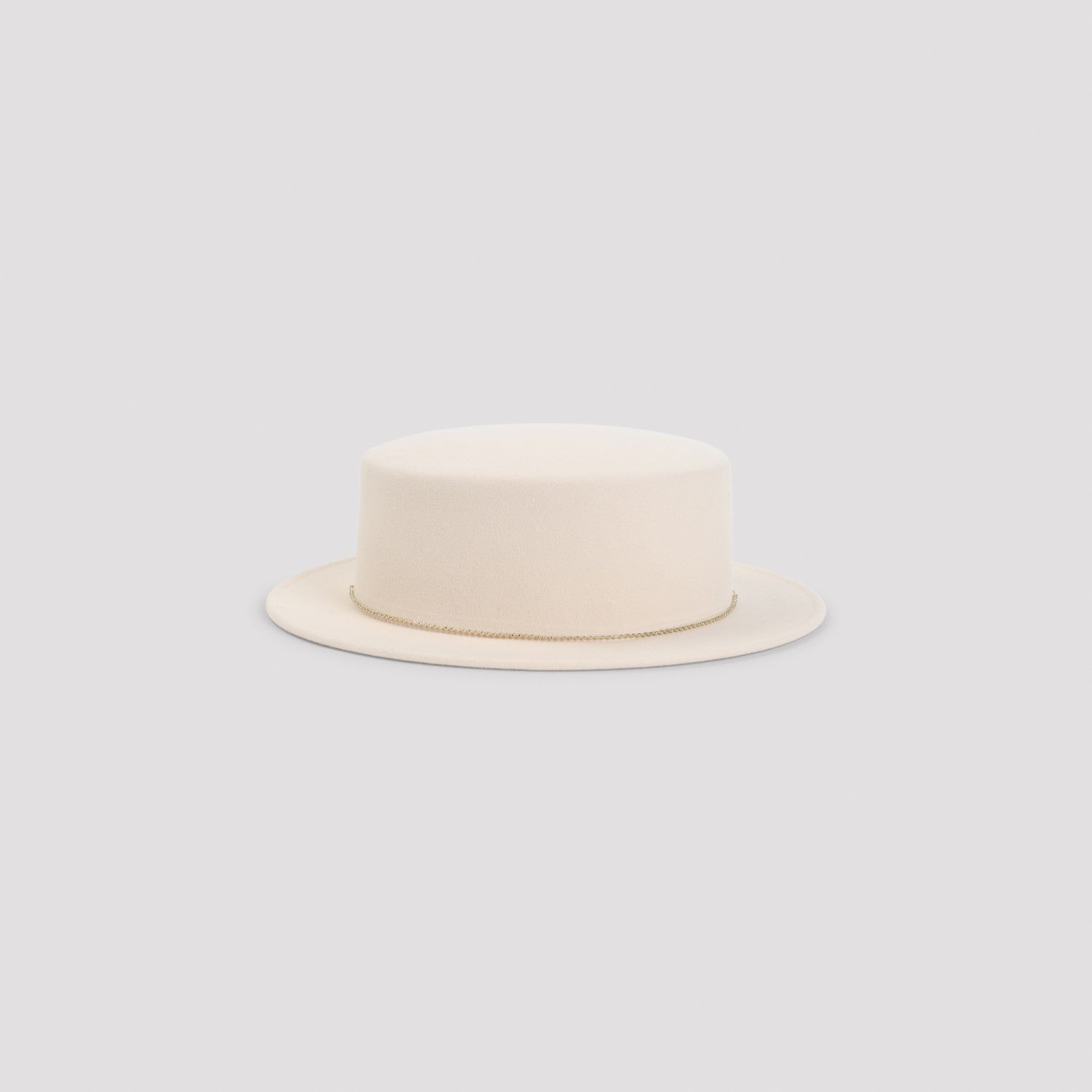 Maison Michel Augusta Wool Felt Hat in Beige Blush